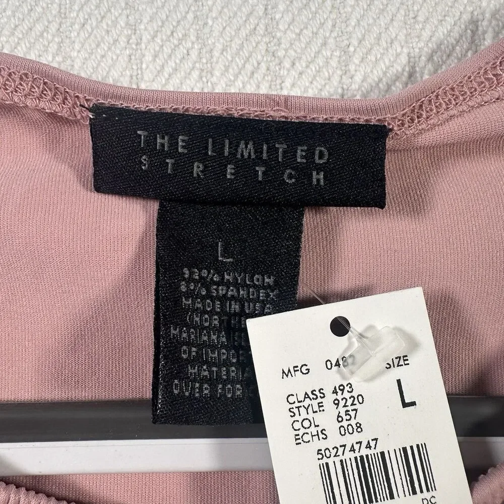 The Limited Stretch Women’s Large Pink Sleeveless Knit Blouse Top NWT